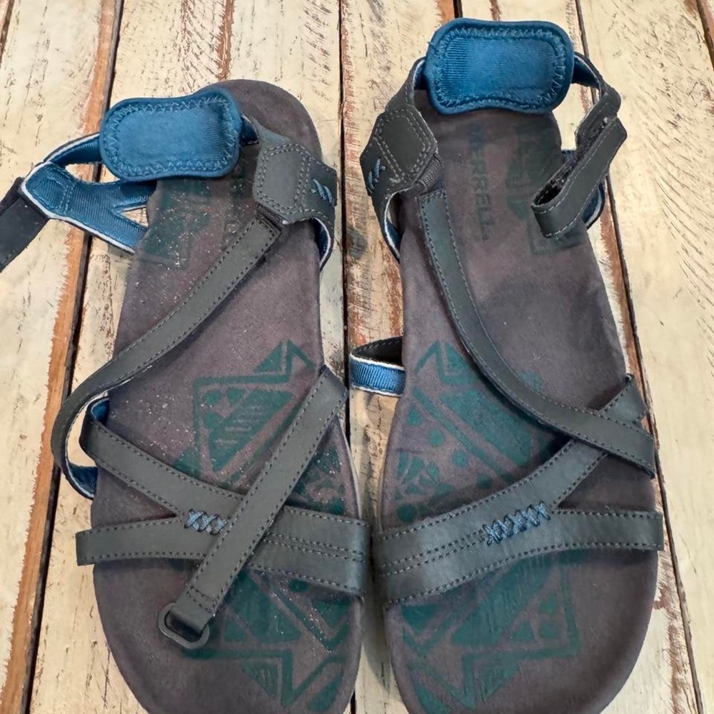 Merrell Granite Dragonfly Womens Sandals Grey Blue Hiking Shoes J001232 7